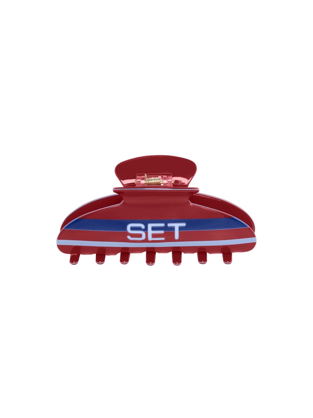 NWT Red 'SET' Hair Claw Clip - Vespa